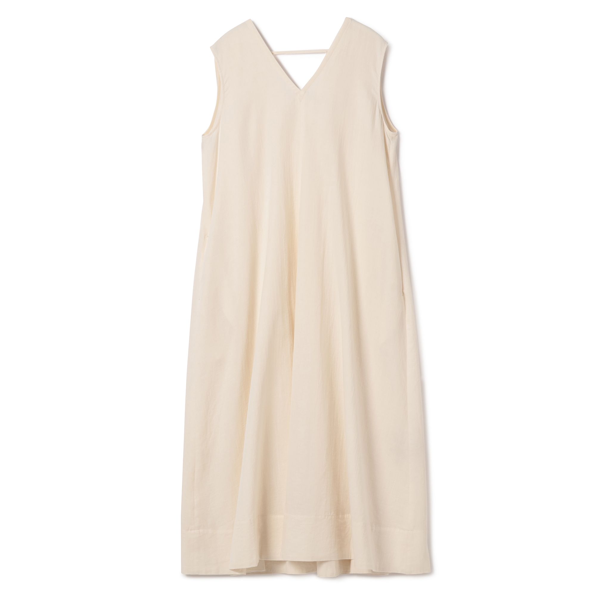 PLAIN PEOPLE(プレインピープル)/ダブルガーゼVネックノースリーブワンピース