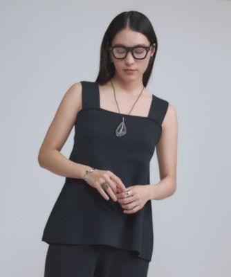 Chaos シルクコンフレアタンク Chaos(カオス)｜シルクコンフレアタンク/ブラック の通販｜ELLESHOP