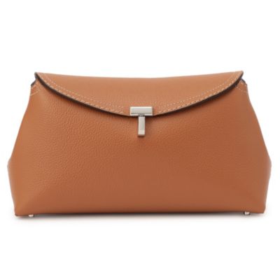 【TOTEME】人気 Tロックグレインレザークラッチ 上品な逸品 TOTEME】T-Lock スムースレザー クラッチ バッグ/ 各色 (toteme