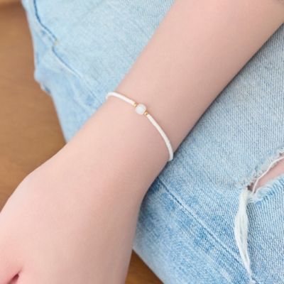 集英社HAPPY PLUS STOREPhoebe（フィービィー）/ストーンコードブレスレット　ホワイト／天然石