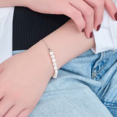 集英社HAPPY PLUS STOREPhoebe（フィービィー）/フレッシュウォーターパールブレスレット　シルバー／淡水パール