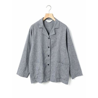 MidiUmi (ミディウミ) ノーザンリネンシャツジャケット MidiUmi(ミディウミ)のノーザンリネンシャツジャケット通販