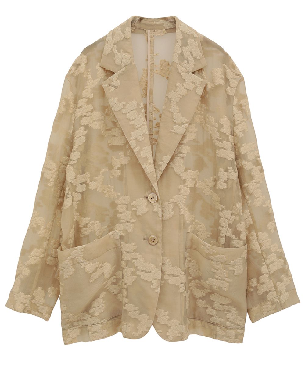 CLANE(クラネ)/FLOWER SHEER JACQUARD JACKET