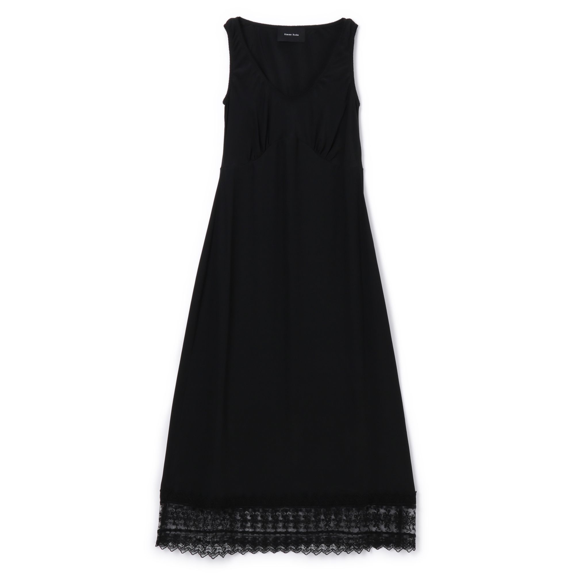 SIMONE ROCHA(シモーン ロシャ)/SCOOP NECK SLIP DRESS W／ TRIM