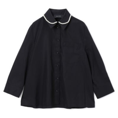 SIMONE ROCHACROPPED MASCULINE SHIRT W／ EMB