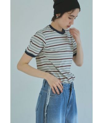 集英社HAPPY PLUS STOREmarjour（マージュール）/RINGER BORDER TEE