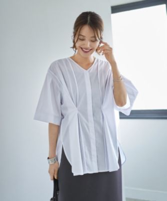 集英社HAPPY PLUS STORESTYLE DELI（スタイルデリ）/【LUXE】形が変わるシャツ生地プルオーバー