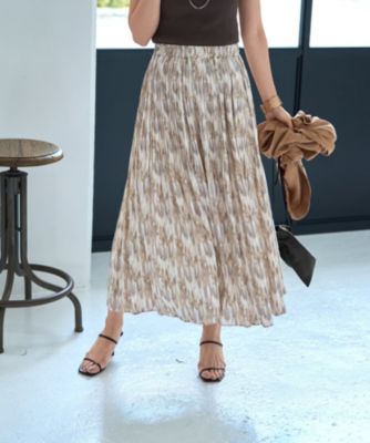 集英社HAPPY PLUS STORESTYLE DELI（スタイルデリ）/【LUXE】にじみペイント柄上部プリーツスカート