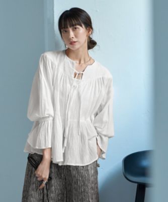 集英社HAPPY PLUS STORESTYLE DELI（スタイルデリ）/【LUXE】コットン楊柳ティアードブラウス