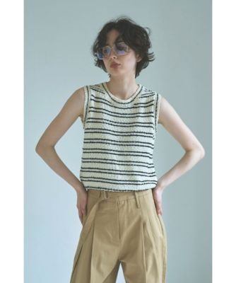 marjour(マージュール)のSLUB BORDER KNIT TANKTOP通販 eclat premium 