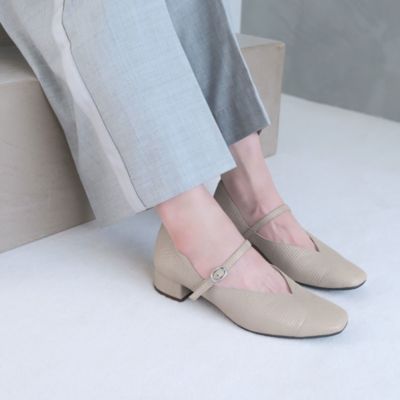 レディースのパンプス(ヒール0-3㎝) 30代40代50代大人の通販