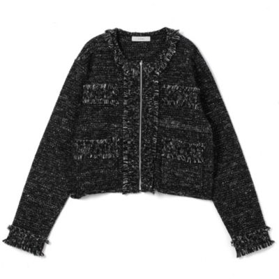 suadeo☆【完売 美品】 ニットツイードジャケット　ミックス　38 suadeo☆【完売 美品】 ニットツイードジャケット ミックス 38
