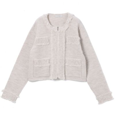 suadeo☆【完売 美品】 ニットツイードジャケット　ミックス　38 suadeo(スアデオ)のニットツイードジャケットアウトレット通販
