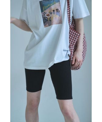 集英社HAPPY PLUS STOREmarjour（マージュール）/RIBBED STRETCH BIKER SHORTS