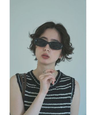 marjour(}[W[)/OVAL RECTANGLE SUNGLASSES