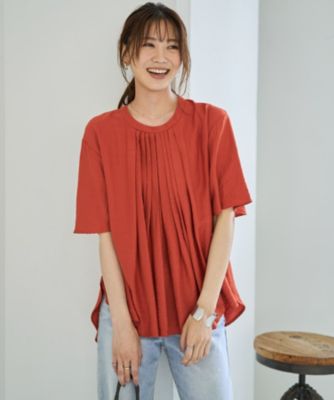 集英社HAPPY PLUS STORESTYLE DELI（スタイルデリ）/【LUXE】シボ生地プリーツタック５分袖ブラウス