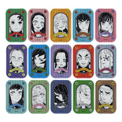鬼滅の刃 原画展 名札バッジコレクション スライド缶 アクリルステッカー付き 鬼滅の刃 - 鬼滅の刃 原画展 限定 スライド缶 アクリル