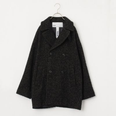 新品✨️定価6.4万　22AW　ティッカ　ショートピーコート　キャメルブラウン TICCA(ティッカ)のミックスツイードピーコート通販 | LEEマルシェ