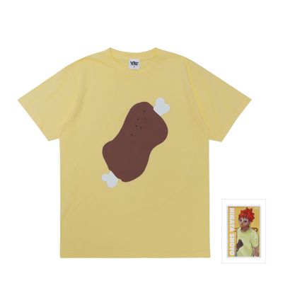 集英社HAPPY PLUS STOREハイキュー！！（ハイキュー！！）/『ハイキュー！！』日向翔陽の｢お肉｣Tシャツ 日向翔陽サイズ（Mサイズ相当） アクリルバッジ1個付き ＜ハイキュー！！ FAN PARK＞ BE2