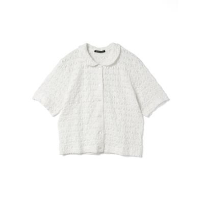 ミズイロインド ストレッチラウンドカラーシャツ 今季新品 mizuiro ind(ミズイロインド)のストレッチレースラウンドカラー