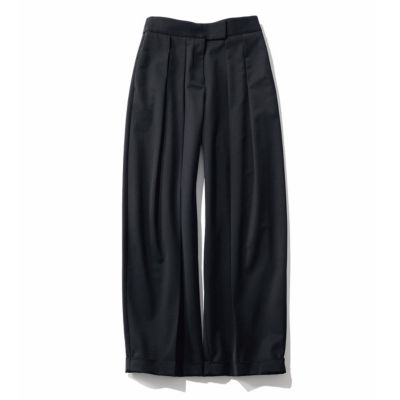 【セール】 CADUNE カデュネ　サテンフレアパンツ　オフホワイト CADUNE（カデュネ）の「ブラウス＆パンツSET（その他パンツ