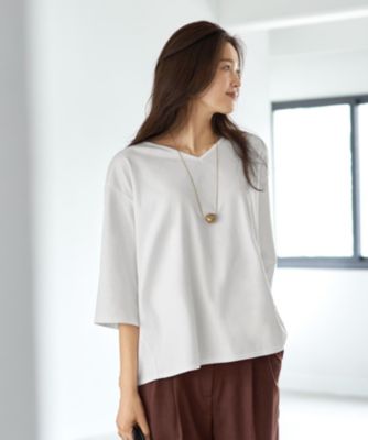 集英社HAPPY PLUS STORESTYLE DELI（スタイルデリ）/【ものづくりJAPAN】DIORAMA 7分袖VネックTシャツ