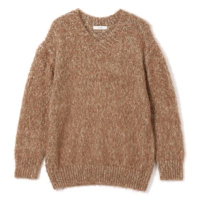 どこかレトロでふわふわの起毛感が可愛い　ふわ軽カラーミックスニット