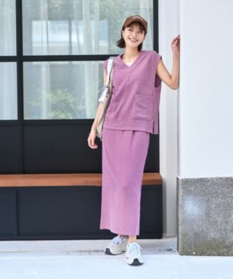 集英社HAPPY PLUS STORESTYLE DELI（スタイルデリ）/【LUXE】ストライプ状フリルのカットソーセットアップ