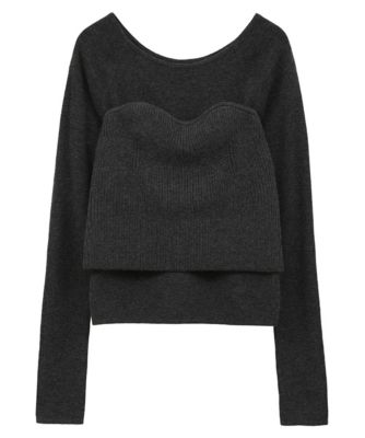 トップス CLANE BUSTIER SET KNIT TOPS CLANE(クラネ)のBUSTIER SET KNIT TOPS通販 | 集英社HAPPY PLUS
