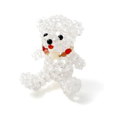 強い浄化と幸運を呼びよせる作用を持つ「水晶」約330個を積み上げて作られた手のひらサイズの愛らしいクリスタルベア。　水晶玉子「オリエンタル占星術」クリスタルベア BE HAPPY 2026