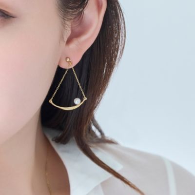 集英社HAPPY PLUS STOREPhoebe（フィービィー）/【金属アレルギー対応】スライヴパールトライアングルピアス