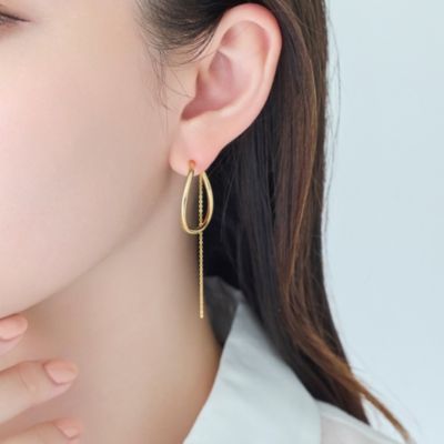集英社HAPPY PLUS STOREPhoebe（フィービィー）/【金属アレルギー対応】2wayウェーブラインフープイヤリング
