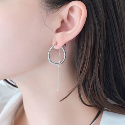 集英社HAPPY PLUS STOREPhoebe（フィービィー）/【金属アレルギー対応】2wayウェーブラインフープイヤリング