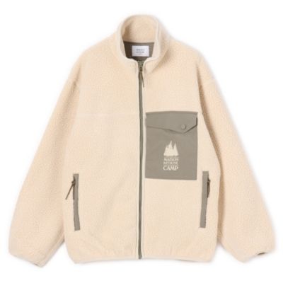 メゾンキツネ ピーコート　ウール　シルク混　ベージュ　ミドル丈 MAISON KITSUNE' - MAISON KITSUNE / メゾンキツネ | ウール