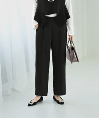 ＝動きやすさと美しさを兼ね備えた新定番のワイドパンツ＝　【Kana Oyama×BLK001】ワイドパンツ／DELI size