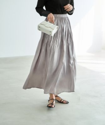 STYLE DELI(スタイルデリ)の【LUXE】メタリックサテンギャザー