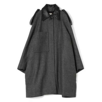 【美品】エディフィス　Pコート　ブラック forksy.（フォルクシー）の「【forksy.】メルトンオーバーサイズ
