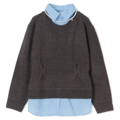 MUVEIL ミュベール　パールニットプルオーバー 2024 spring MUVEIL/ミュベール｜パール、レース、ボーダーなどを使った
