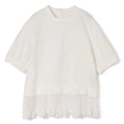 MUVEIL ミュベール　シルクフリルレーストップス　新品　タグ付 MUVEIL ミュベール シルクフリルレーストップス 新品 タグ付