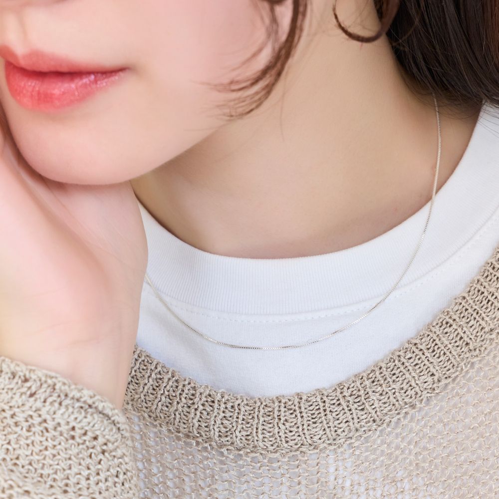 Phoebe(フィービィー)/【SV925】シルキーシャインベネチアンチェーンネックレス／40cm