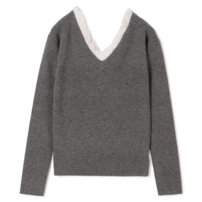 9/11迄の出品　クラネ　トップス CLANE(クラネ)の2WAY FRILL V NECK KNIT TOPS通販 | LEEマルシェ