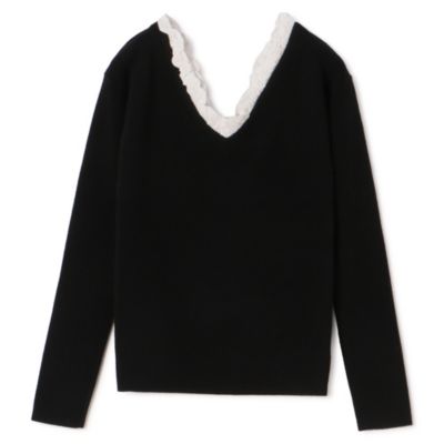 トップス CLANE 2WAY FRILL V NECK KNIT TOPS クラネ CLANE 2WAY FRILL V NECK KNIT TOPS （BEIGE