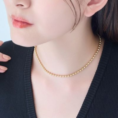 集英社HAPPY PLUS STOREPhoebe（フィービィー）/【金属アレルギー対応】ドットラインチョーカー／ニッケルフリー／41.5cm