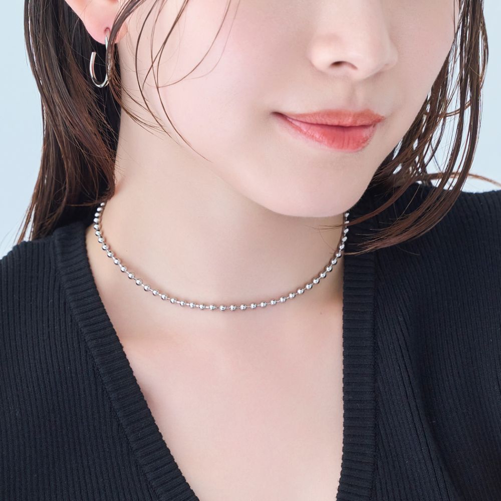 Phoebe(フィービィー)/【金属アレルギー対応】ドットラインチョーカー／ニッケルフリー／41.5cm