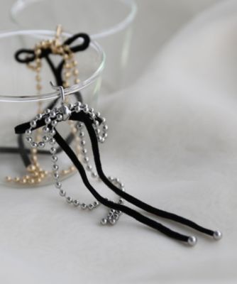 集英社HAPPY PLUS STOREcollecala（コレカラ）/レイヤードチェーンリボンヘアカフ／ヘアフック