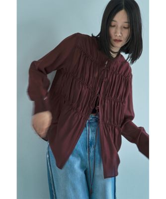 集英社HAPPY PLUS STOREmarjour（マージュール）/SHIRRING TIE BLOUSE