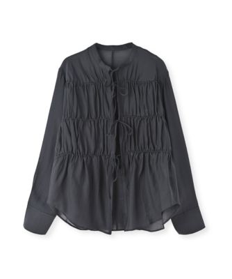 集英社HAPPY PLUS STOREmarjour（マージュール）/SHIRRING TIE BLOUSE