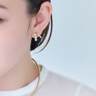 集英社HAPPY PLUS STOREPhoebe（フィービィー）/【痛くないシリーズ／金属アレルギー対応】ダブルデコレイトパールライトフィットイヤリング