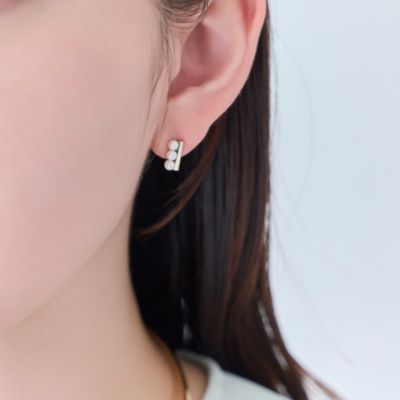 集英社HAPPY PLUS STOREPhoebe（フィービィー）/【痛くないシリーズ／金属アレルギー対応】パール＆バーライトフィットイヤリング