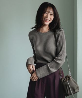集英社HAPPY PLUS STORESTYLE DELI（スタイルデリ）/ワイドリブ編みクルーネックトップス